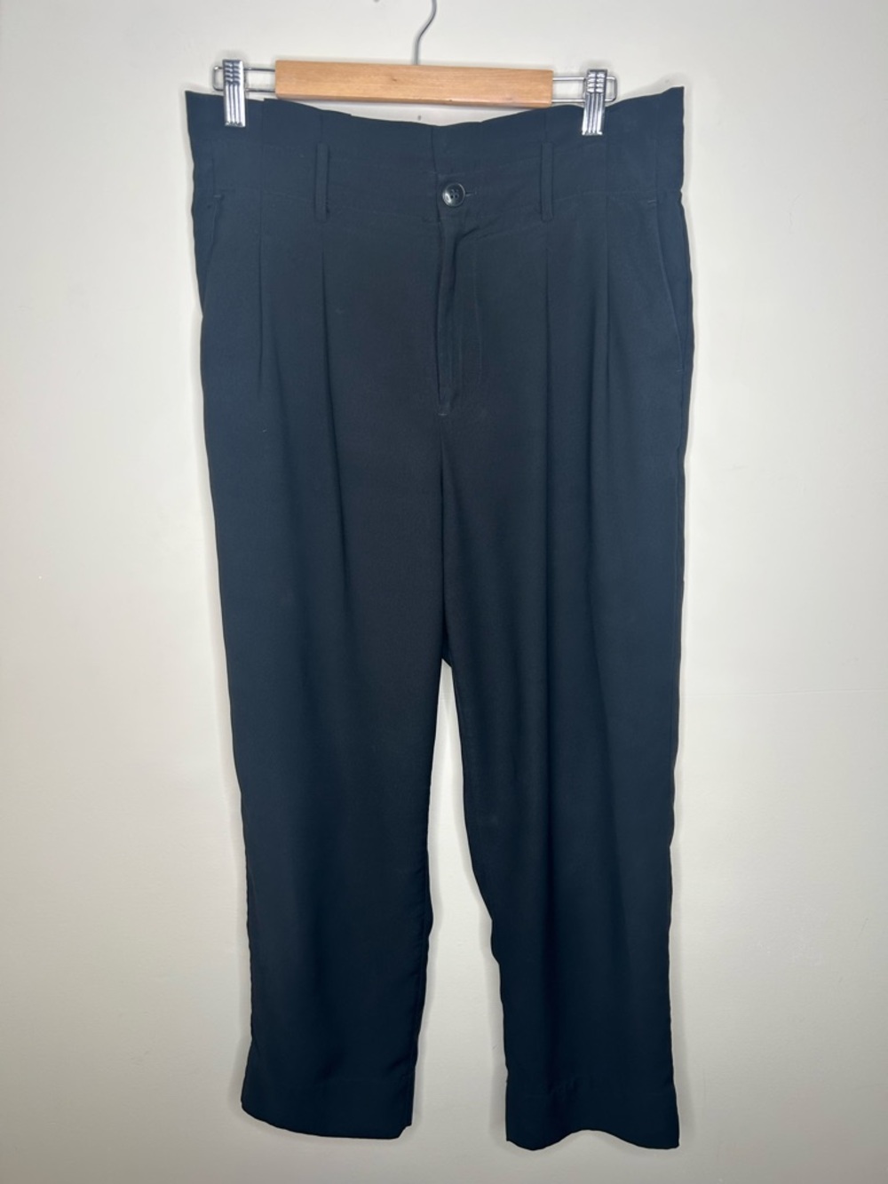 Madewell Paperbag Waist Black Pant Pockets Polyester Size 10